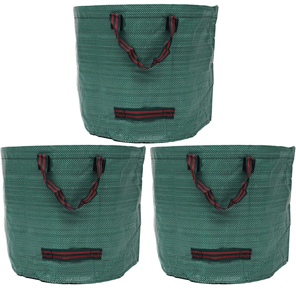 Reusable Yard Waste Bags, 3pcs 27 Gallon Garden Lawn Leaf Containers, Collapsible Heavy Duty Waste Bags with Handles, Recycling Lawn Trash Bags for Ou