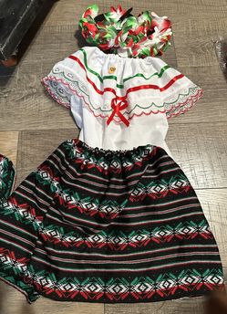 Vestido Mexicano Fiestas Patrias Mexican Dress 