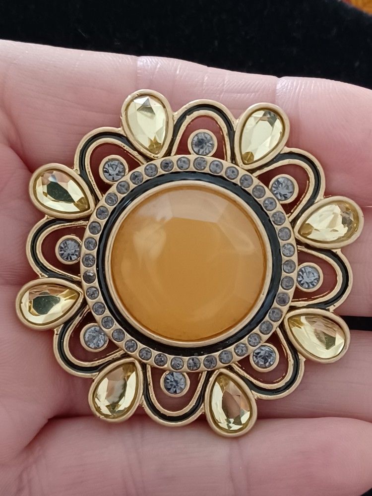 Lia Sophia Gold Tone Flower Pin