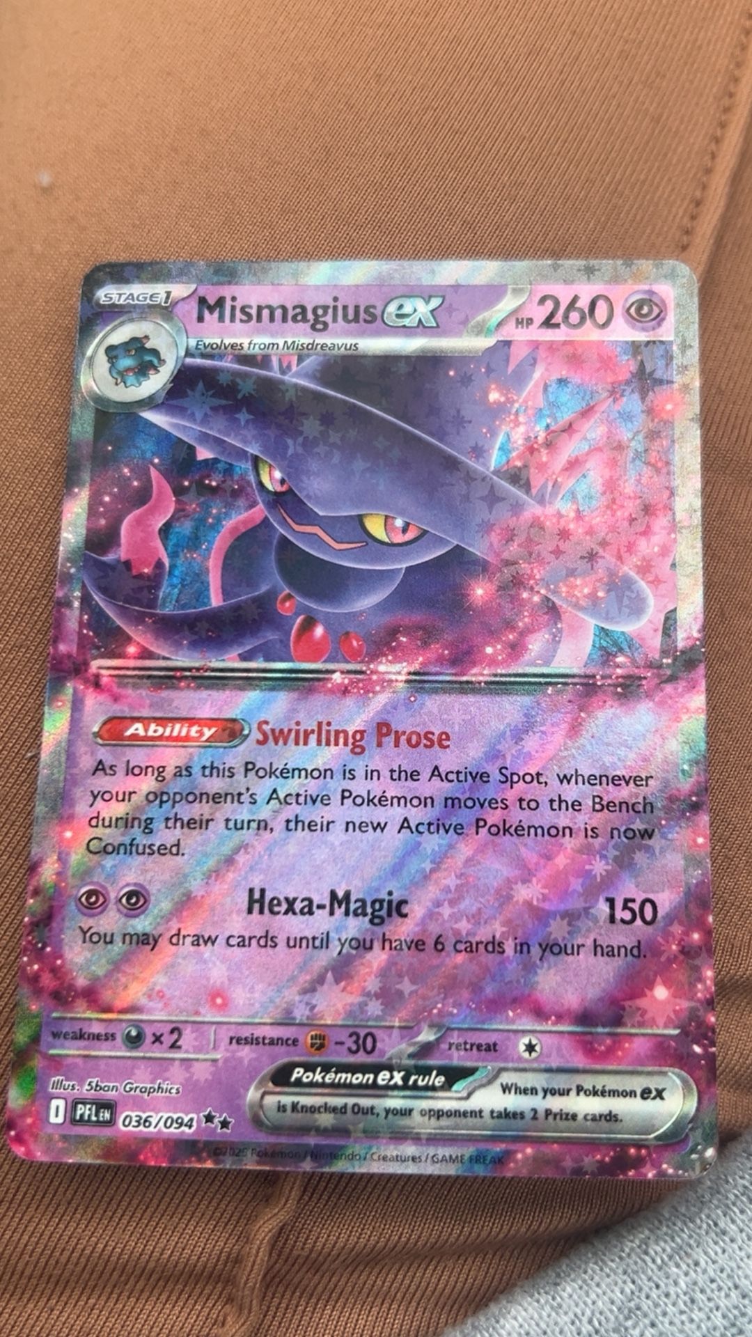 Mismagius EX pokémon card! Brand new!