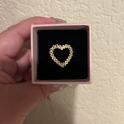 Gold heart shaped ring