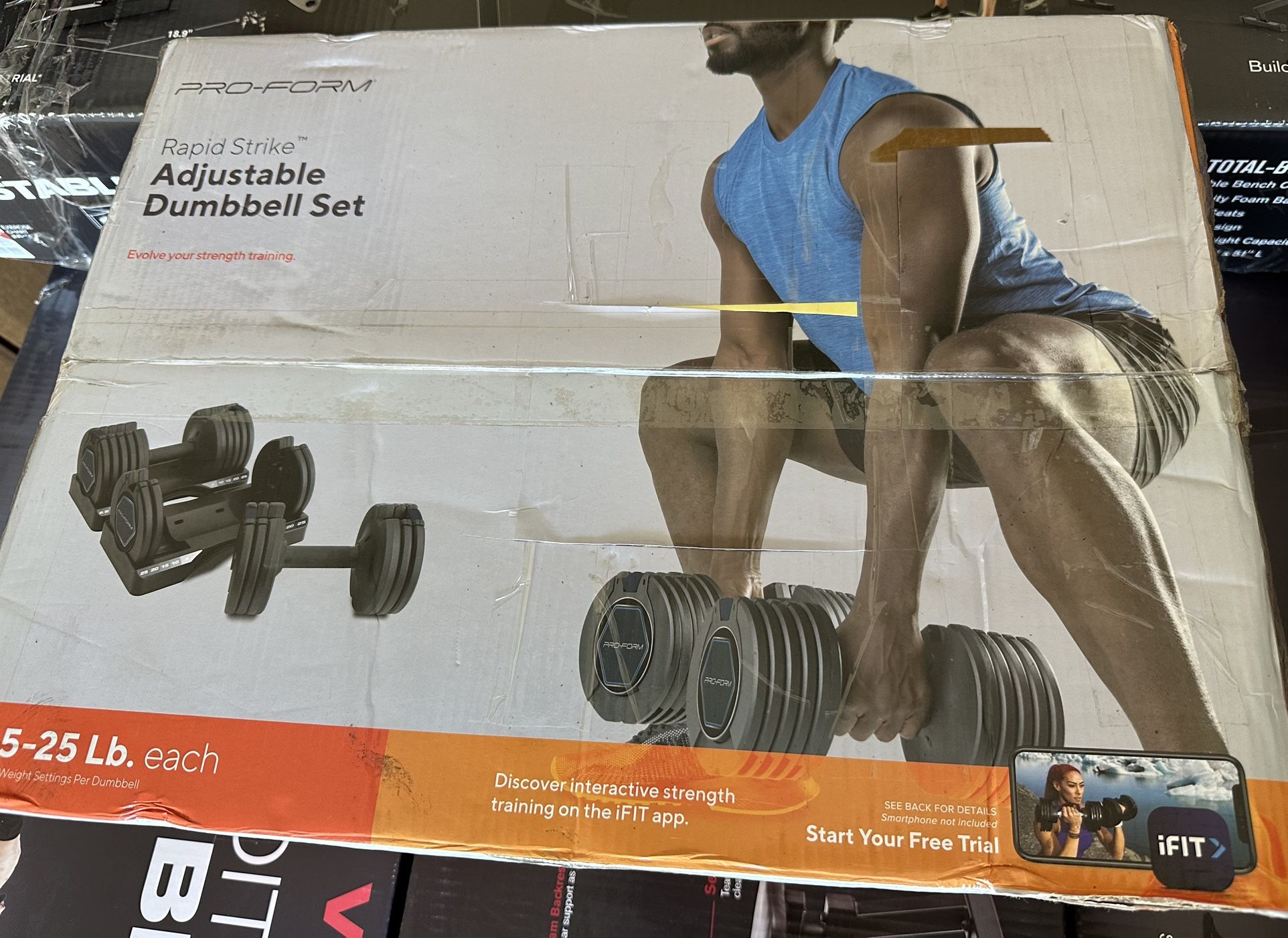 Proform Rapid-Strike Adjustable 25 lbs. Select-A-Weight DumbbellSet, Great Exercise
