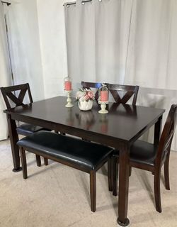 Contemporary Dining Table Fur 6 : Chairs & Bench