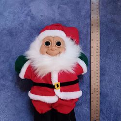 Vintage Russ Troll Doll Santa Claus plush