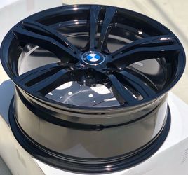 Brand New 19x9 +38 Offset Gloss Black BMW Style Wheels 5x120 All 4 Price Firm