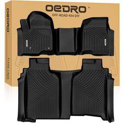 OEDRO All-Weather Floor Mats for Chevy Silverado & GMC Sierra Crew Cab (2019–2026)
