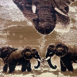 Home Decor Elephant Area Rug New 