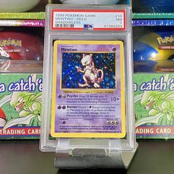 1999 Mewtwo Shadowless 10/102 Base Set Holo Rare Pokémon Card PSA 7