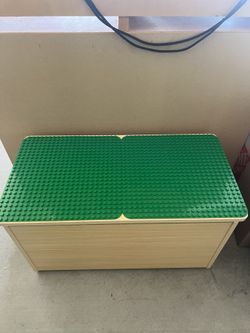 Kids Toy Chest With Lego Mat