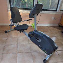 Recumbent Exercise Bike  With Power Adapter 