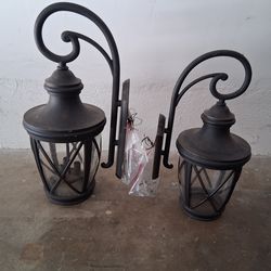 2 Allen + roth Castine Light Outdoor Wall Lantern