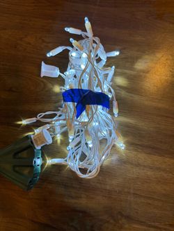 10ft LED Icicle Christmas Lights - White Wire (All Working!)