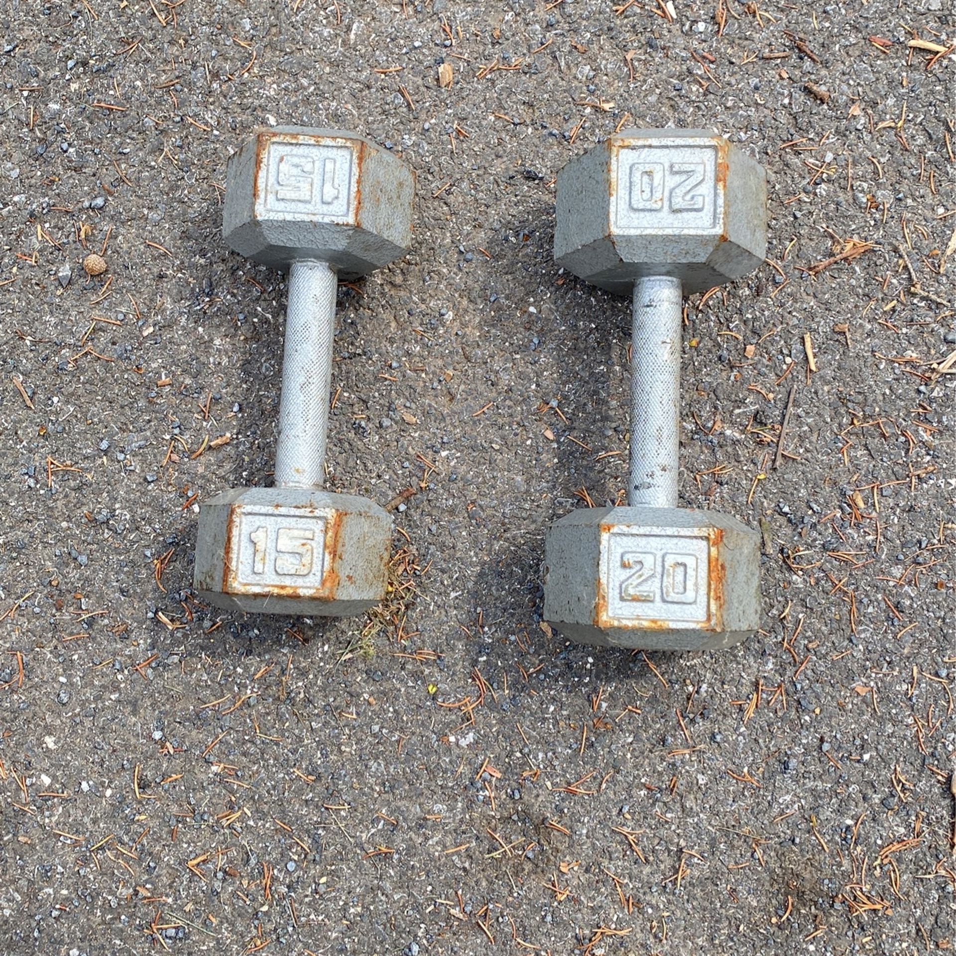 15 And A 20 Pound Weights