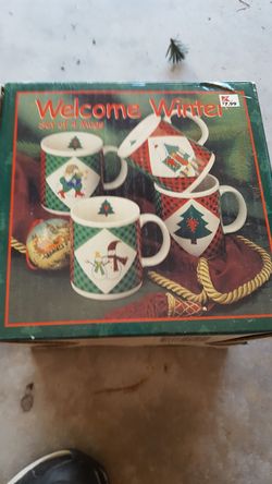 Plates and cups, Christmas prints 3 boxes