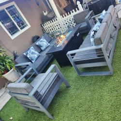 Fire Pit Patio Set/ Outdoor Furniture/ Conversation Set 