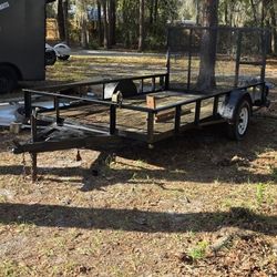 UTILITY TRAILER 6 1/2 FT BY 12 FT REGISTRATION IN HAND