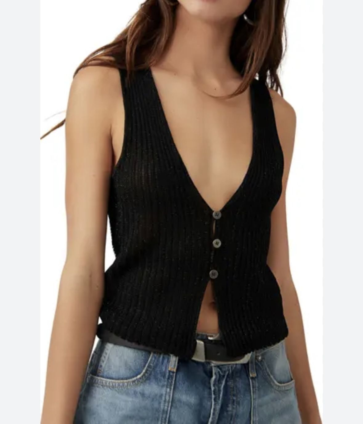 FREE PEOPLE Seascape Sweater Vest NWOT