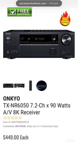 ONKYO TX-NR6050 7.2-Ch 8K Receiver