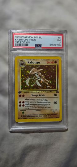 π€ 1st Edition Kabutops Holo PSA 7 β Fossil π€