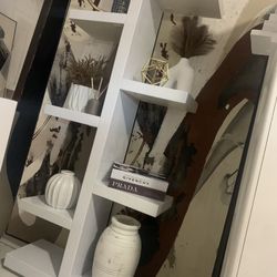 White Gloss 6 Tier Shelving Bookcase