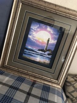 Light house picture frame