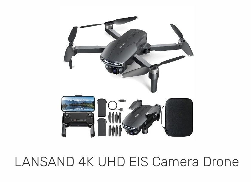“4K UHD Camera Drone – Brushless Motor + Foldable Arms (2 Batteries)”