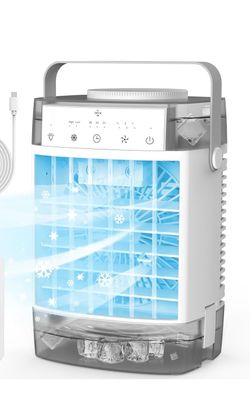 Portable Air Conditioners,3-Speed Small AC Fan, Evaporative Air Cooler