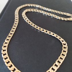 Gold Deep Plated Curb Necklace Chain Jewelry 