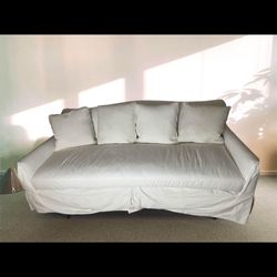 White Linen sofa 