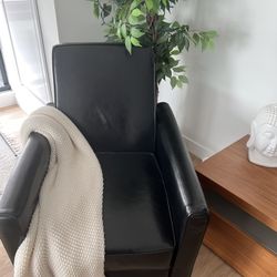 Dark Brown Leather Chair - Recliner