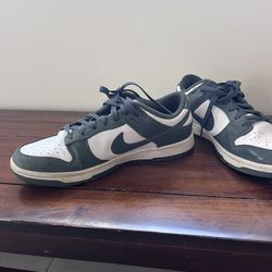 Nike green and white dunks