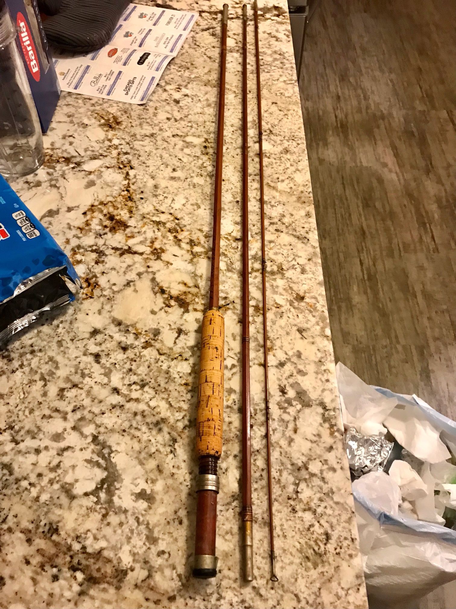 Vintage Heddon Bamboo Fly  Rod