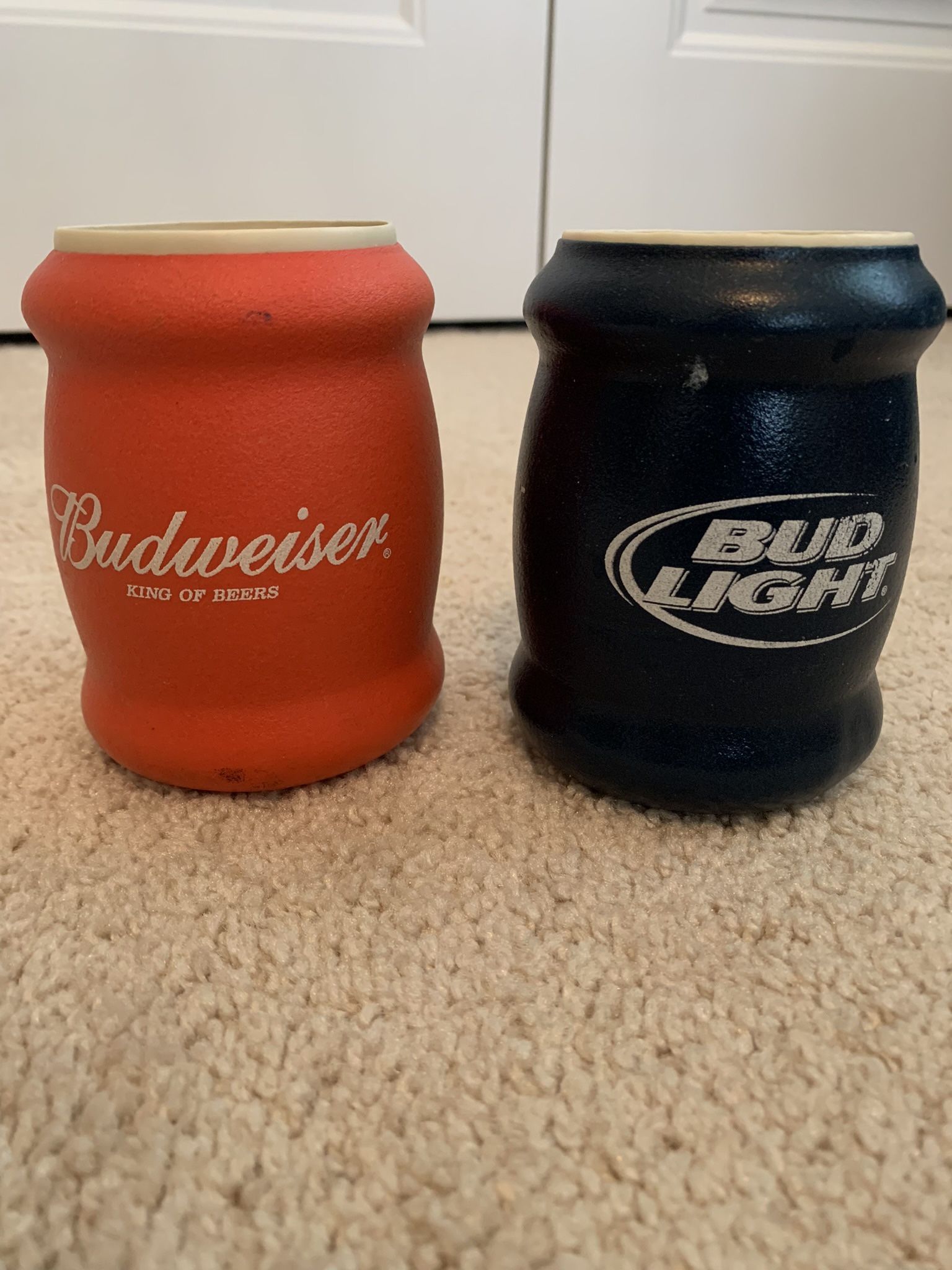 Bud Light Beer NFL 24 / 25 oz Koozie - Set of (2) Fits Extra Ounce Cans New  F/S