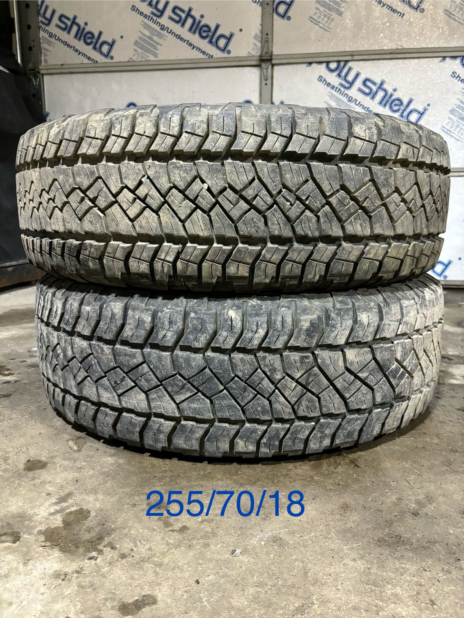 (2) - 255/70/18 General Grabber ATP Tires