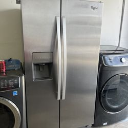 Whirlpool Stainless Steel Side-by-Side Refrigerator with Water and Ice Dispenser