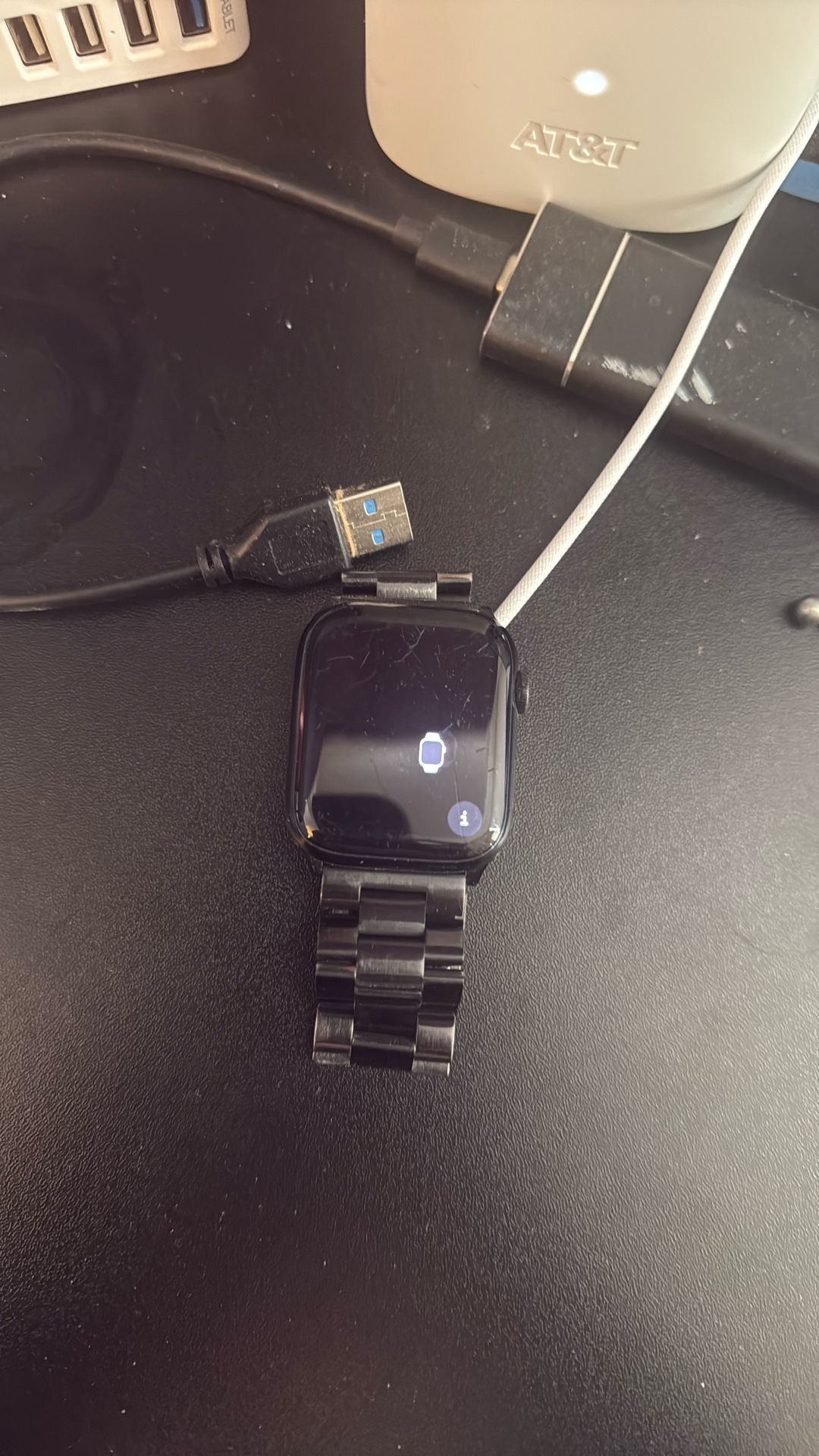 Apple Watch Series 7 Black With Metal Band