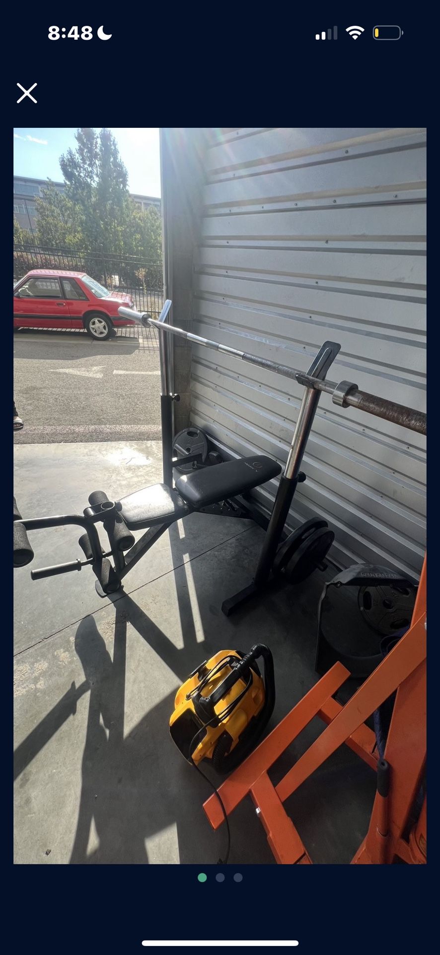 bench press with weights