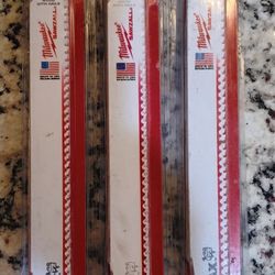 Milwakee Sawzall Blades   $20.00  Each Pac