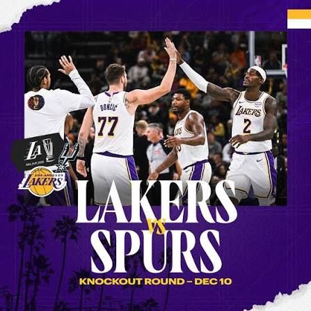 Lakers Vs Spurs NBA CUP Quarterfinals $350 Each