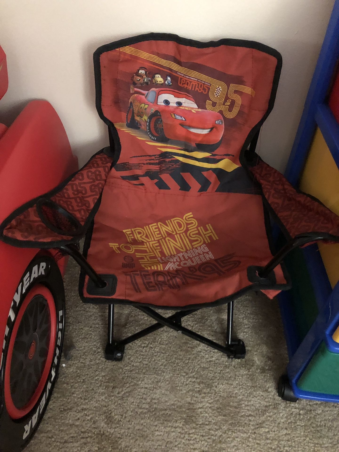 Disney Pixar Cars Lightening McQueen Folding Kids Camp Chair