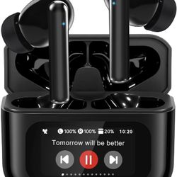 🔊 Brand New True Wireless ANC Earbuds – Smart Touch Screen Case 