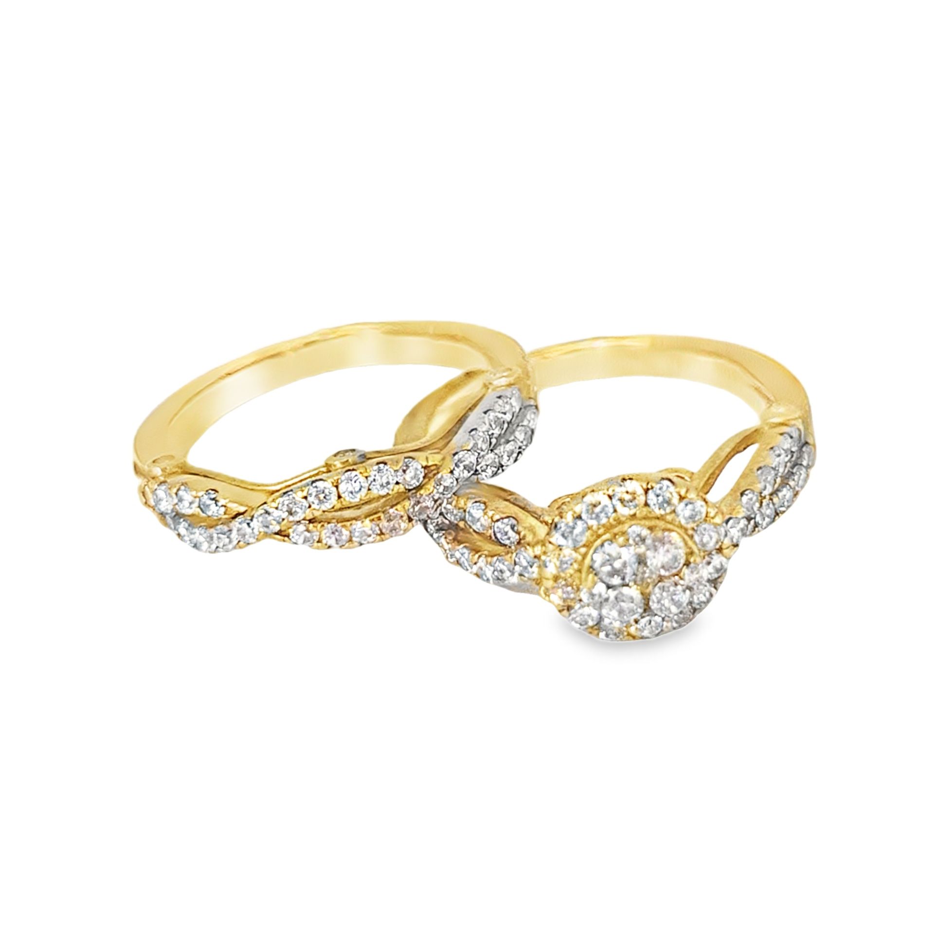 10k Yellow Gold Wedding Ring Set 