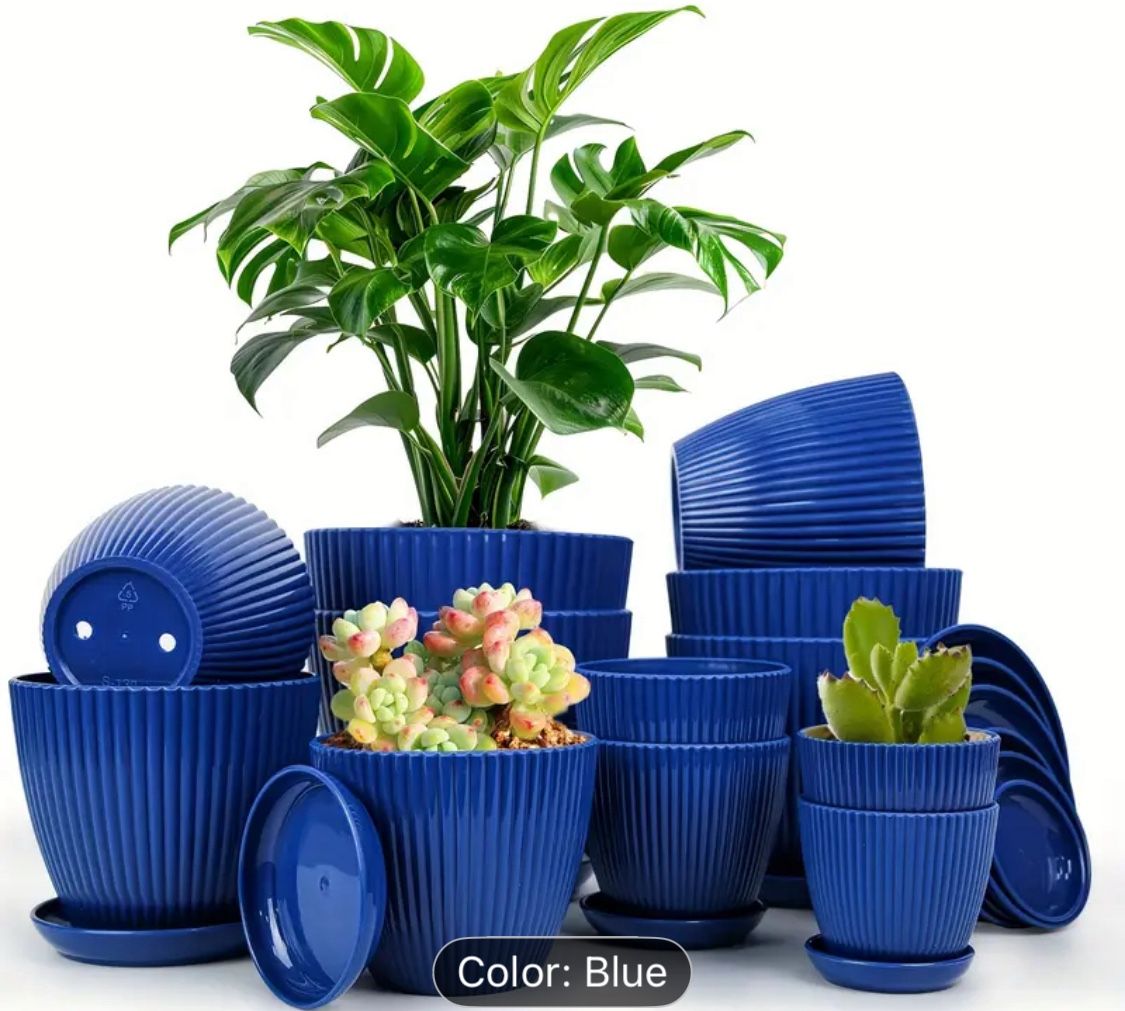 24 Pieces 12 Flower Pots And 12 Saucers