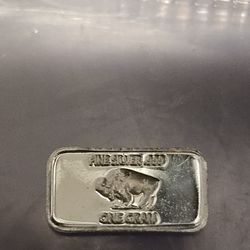 1 gram Silver Buffalo Bullion Bar