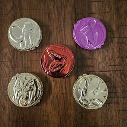 Mighty Morphin Power Rangers Legacy Power Morpher Coins X5