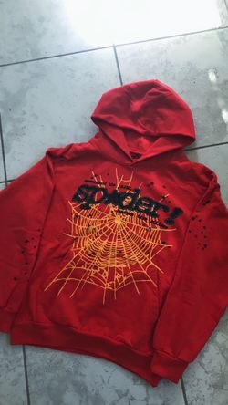 P*nk V2 red Sp5der Hoodie