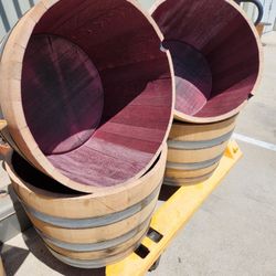 SALE  Wine Barrel Planter