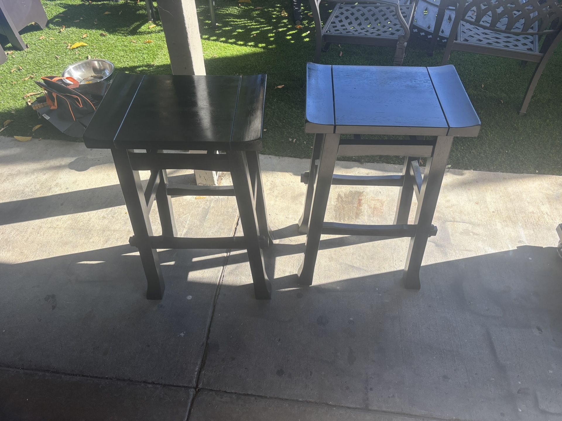 Two Black Barstools