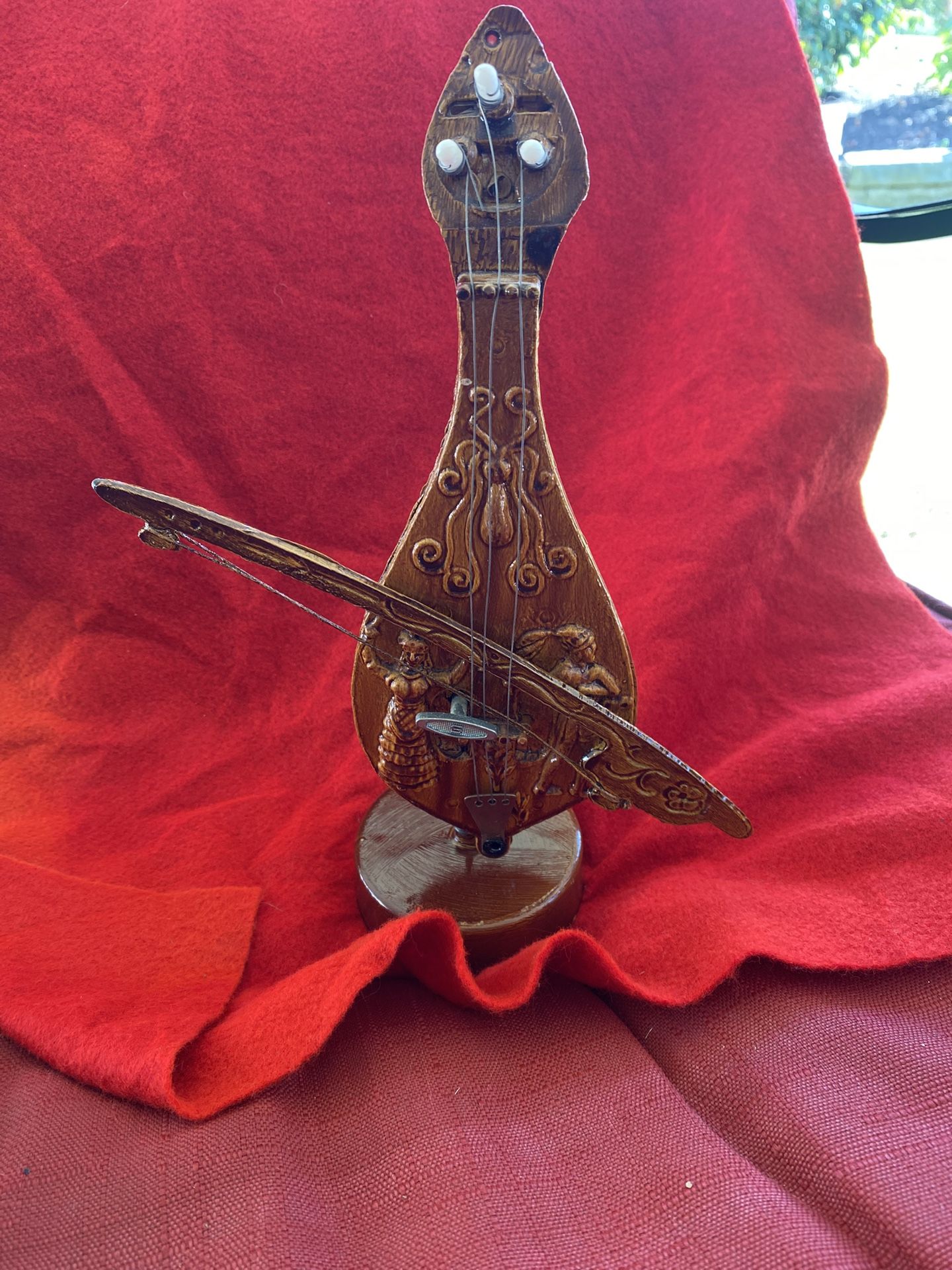 10 Inch Without Base Greek Crete Island Lyra Musical Box Imported From Greece (3 available)