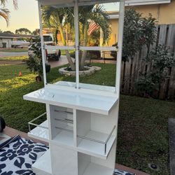 Nostran Cabinet w/ Mirrors, Open Shelving